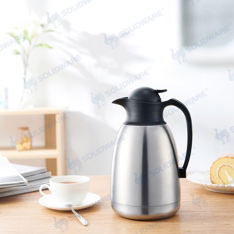 thumbnail image 2 of Relaxdays Stainless Steel Vacuum Coffee Jug - 1.5 Litre Thermo Pot, Keeps Drinks Hot/Cold, Silver 2 of 5