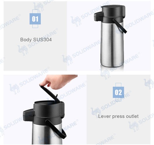 Airpot Thermos Coffee Carafe Insulated Inox Stainless Steel Coffee