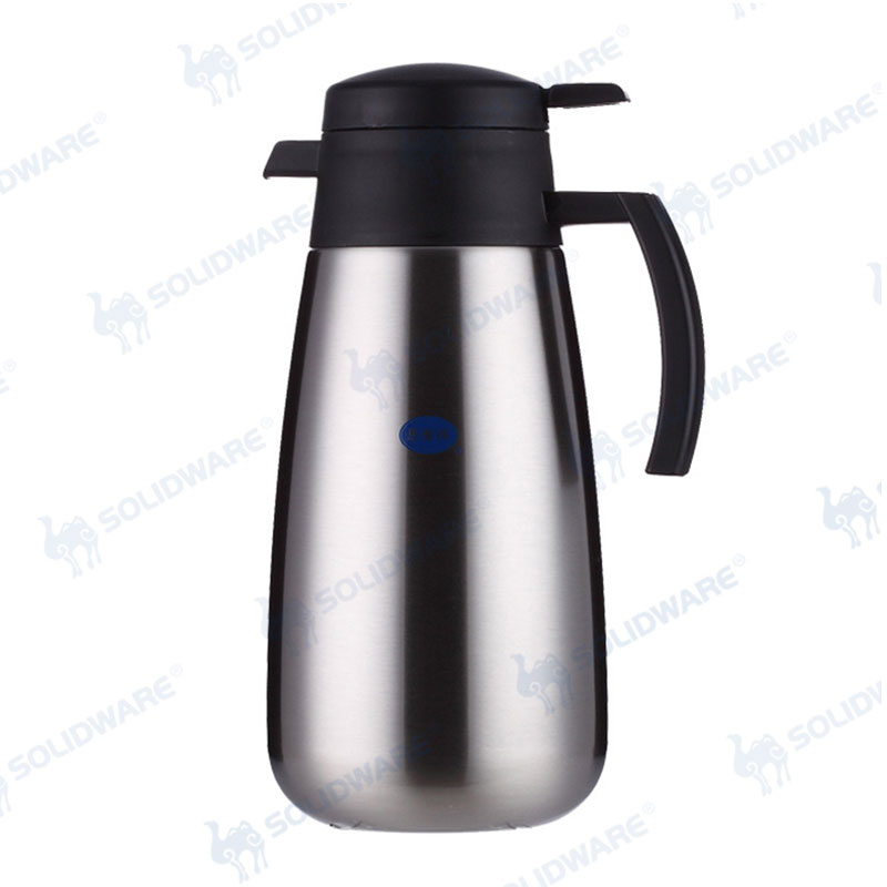 Black Hot & Cold Drinks OnePine 800ml Stainless Steel Thermal Carafe Coffee Jug Double Wall Insulated Vacuum Jug for Coffee Tea 